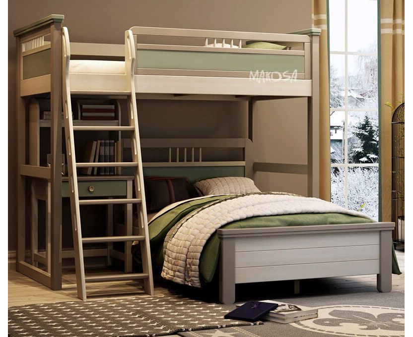 картинка Двухъярусная кровать из массива сосны Паллада (3 предмета) от магазина makosa.ru