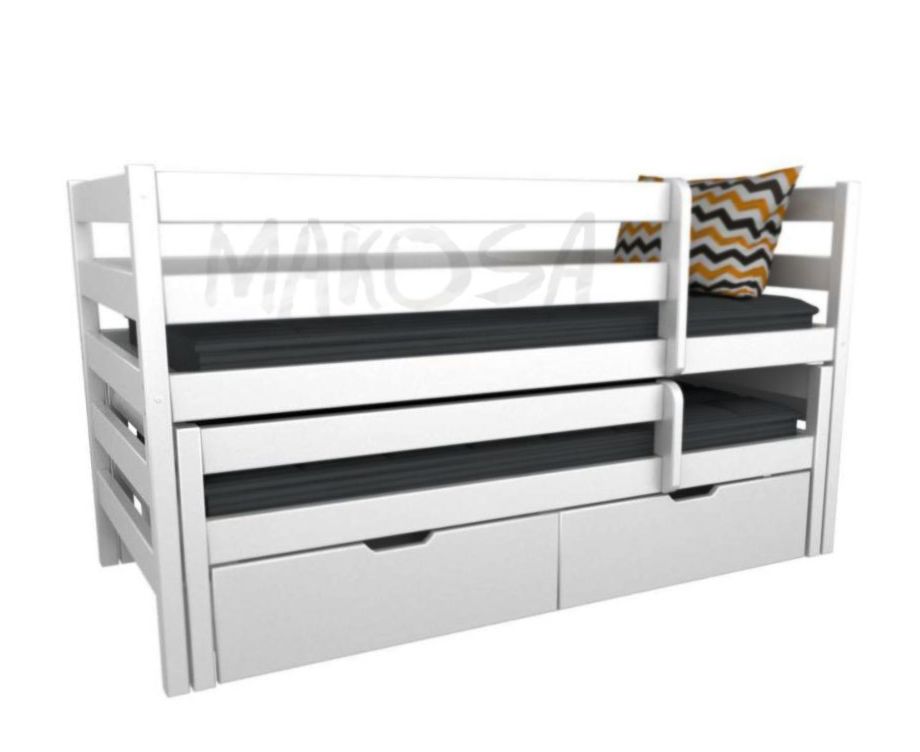 картинка Двухъярусная раздвижная кровать с ящиками Фокус-2 от магазина makosa.ru
