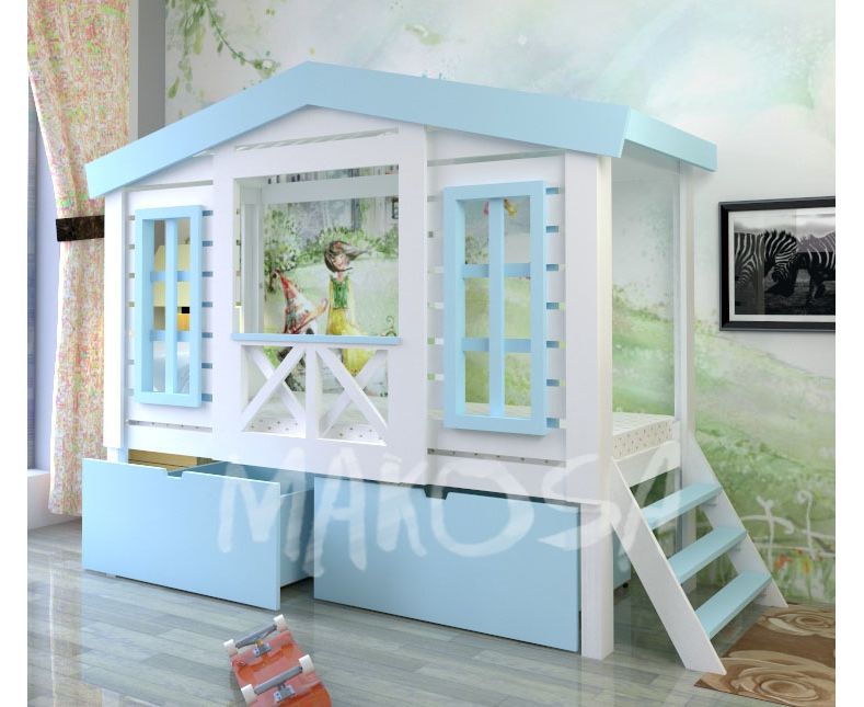 картинка Детская кровать-домик Адлер от магазина makosa.ru